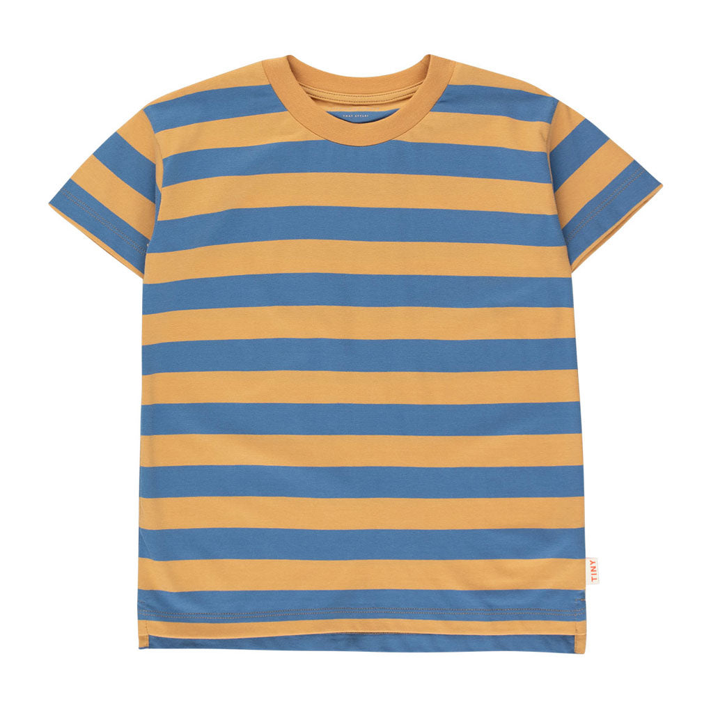 Tiny Cottons tees Tiny Cottons Almond/Night Blue Medium Stripes Tee