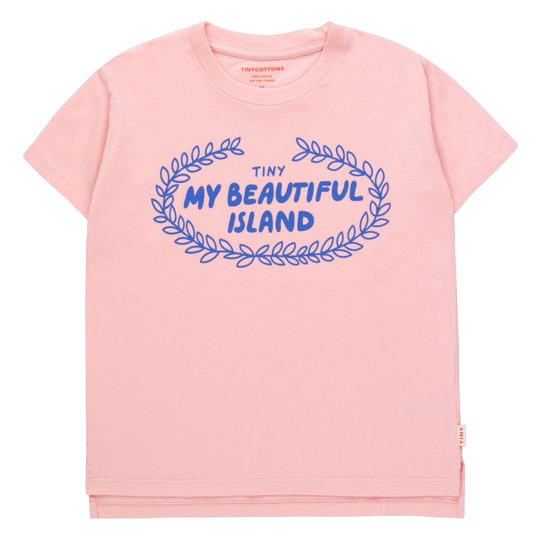 Tiny Cottons tees Tiny Cottons Blush Pink/Ultramarine Tiny Wreath Tee