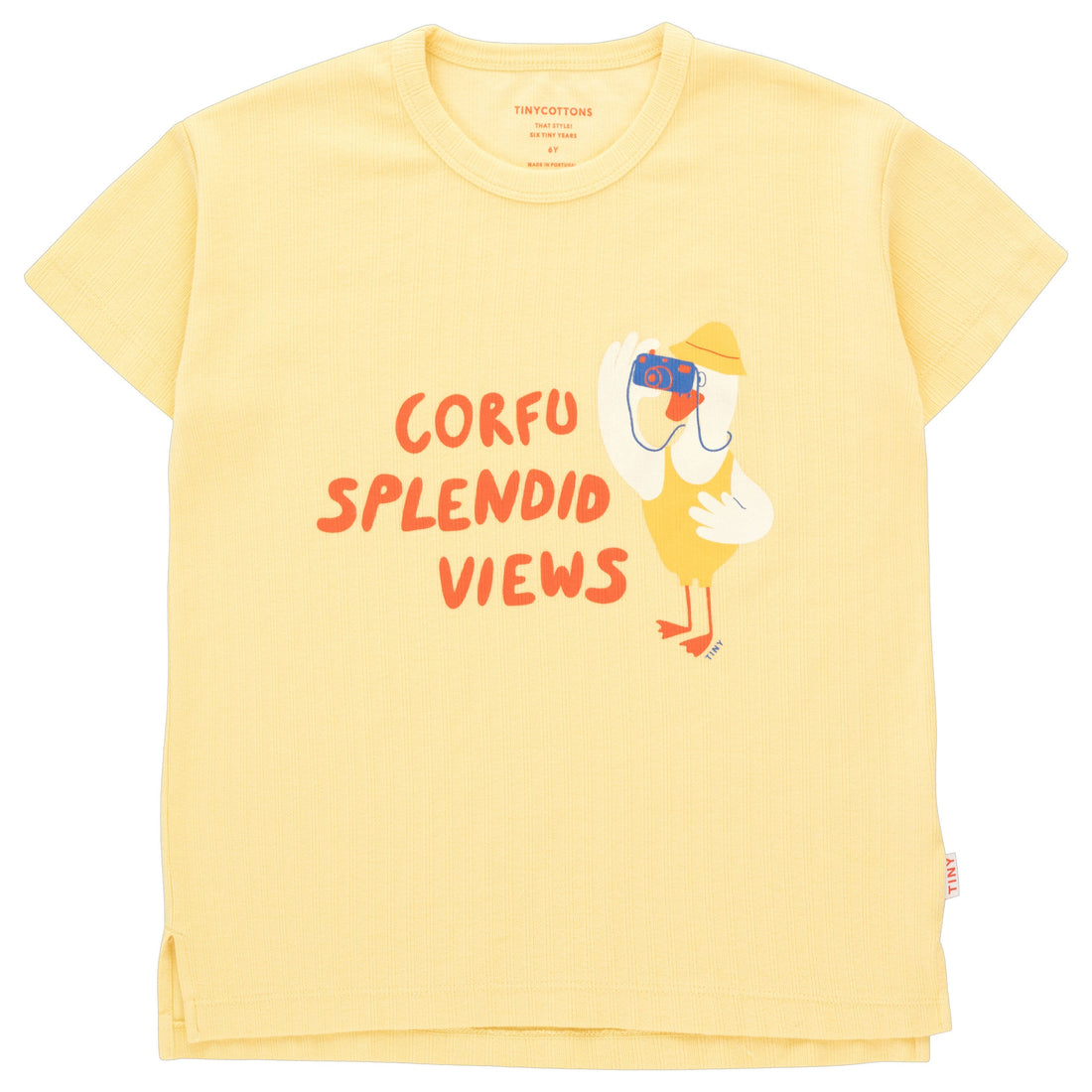 Tiny Cottons tees Tiny Cottons Canary/Summer Red Corfu Views Tee