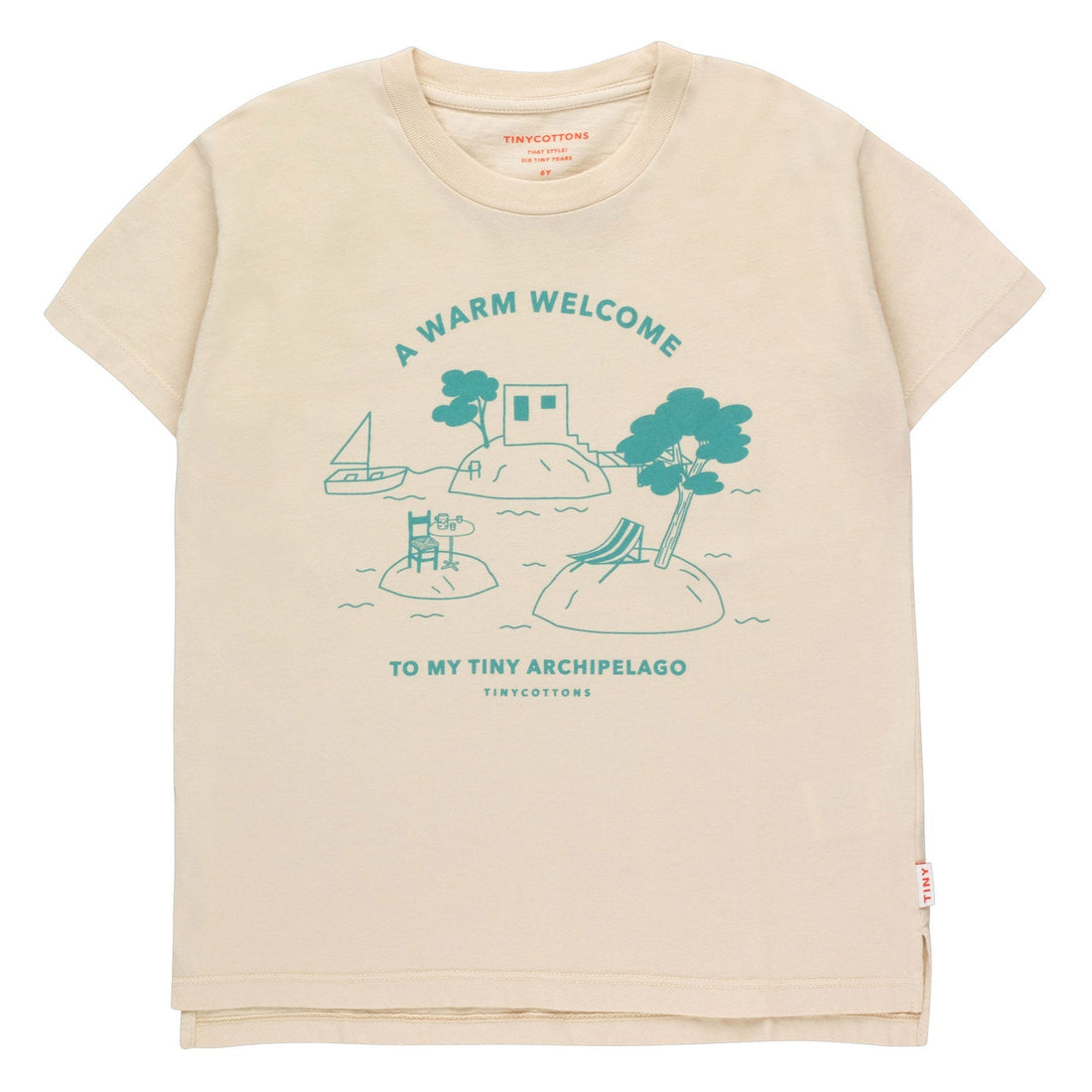 Tiny Cottons tees Tiny Cottons Dark Vanilla/Light Teal A Warm Welcome Tee