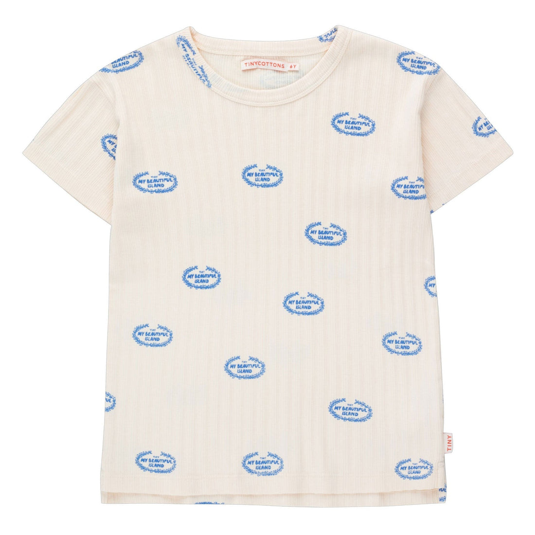 Tiny Cottons tees Tiny Cottons Light Cream/Ultramarine Tiny Wreath Tee