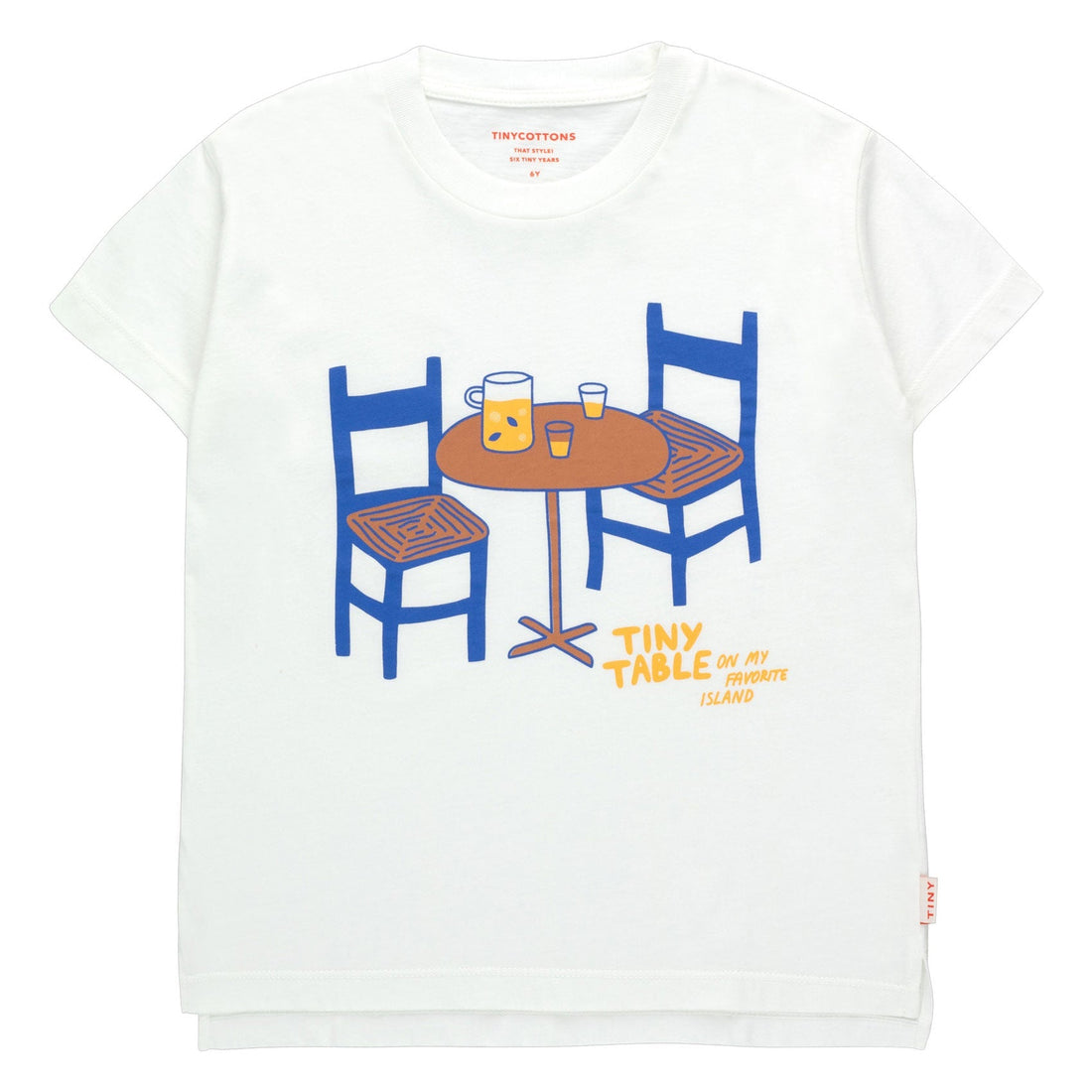 Tiny Cottons tees Tiny Cottons Off-White/Ultramarine Tiny Table Tee