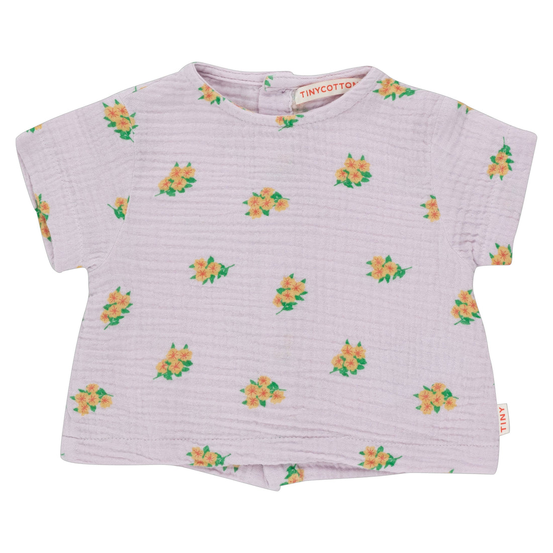 Tiny Cottons tees Tiny Cottons Pastel Lilac/Yellow Flowers Baby Shirt