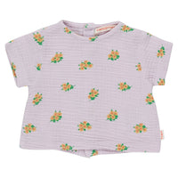 Tiny Cottons tees Tiny Cottons Pastel Lilac/Yellow Flowers Baby Shirt