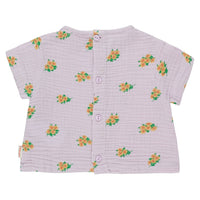 Tiny Cottons tees Tiny Cottons Pastel Lilac/Yellow Flowers Baby Shirt