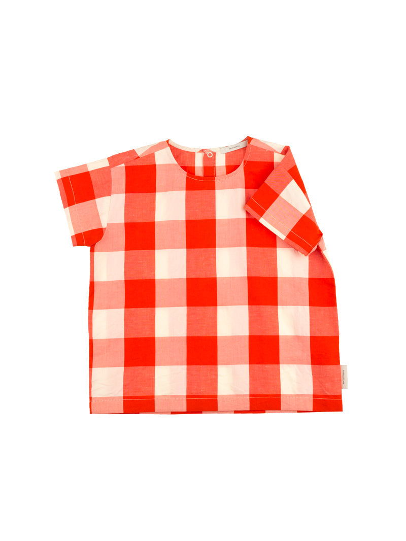 Tiny Cottons tops and tees Tiny Cottons Carmine Huge Check Woven Shirt