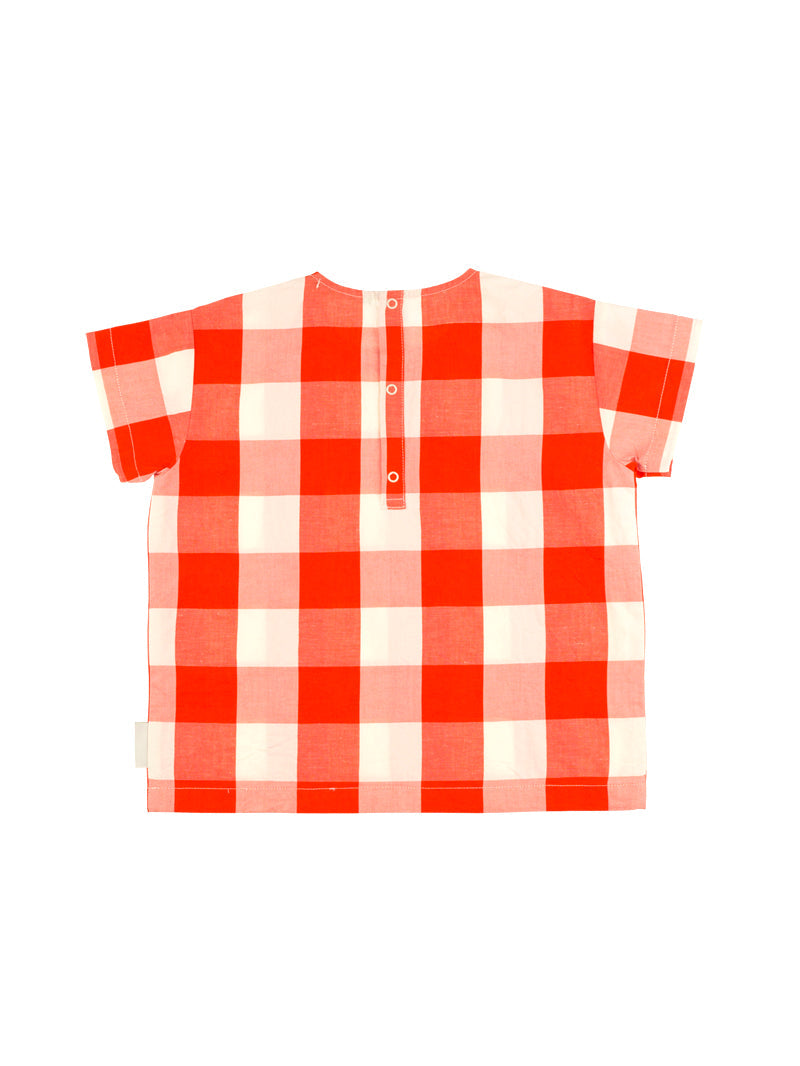 Tiny Cottons tops and tees Tiny Cottons Carmine Huge Check Woven Shirt