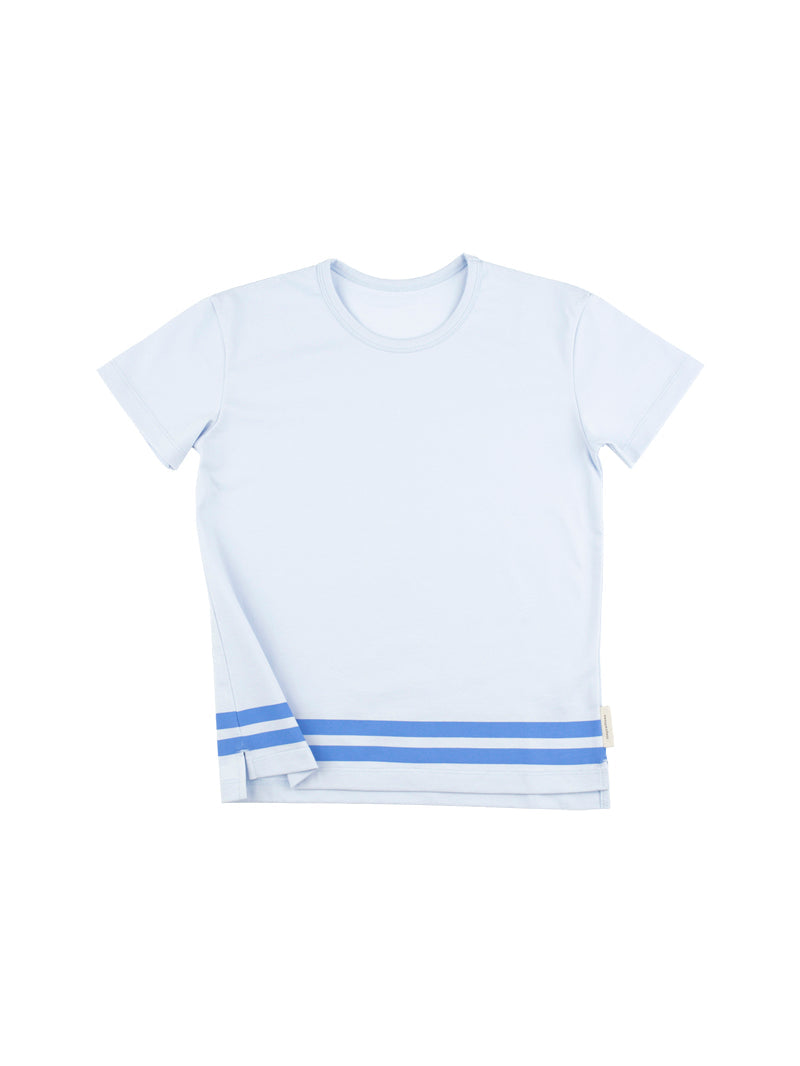 Tiny Cottons tops and tees Tiny Cottons Cerulean Lines Pique Tee