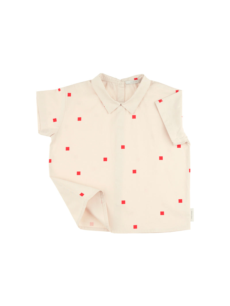 Tiny Cottons tops and tees Tiny Cottons Square Dots Woven Shirt