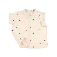 Tiny Cottons tops and tees Tiny Cottons Square Dots Woven Shirt