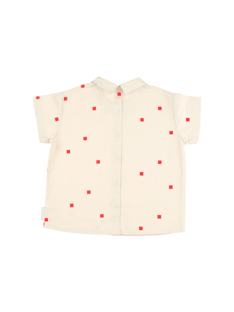 Tiny Cottons tops and tees Tiny Cottons Square Dots Woven Shirt