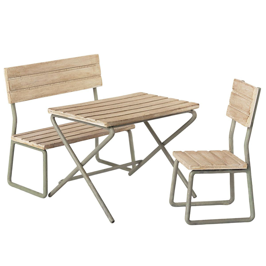 Maileg Garden Set, Table With Chair And Bench