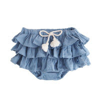Tocoto Vintage bloomers Tocoto Vintage Blue Ruffle Bloomers