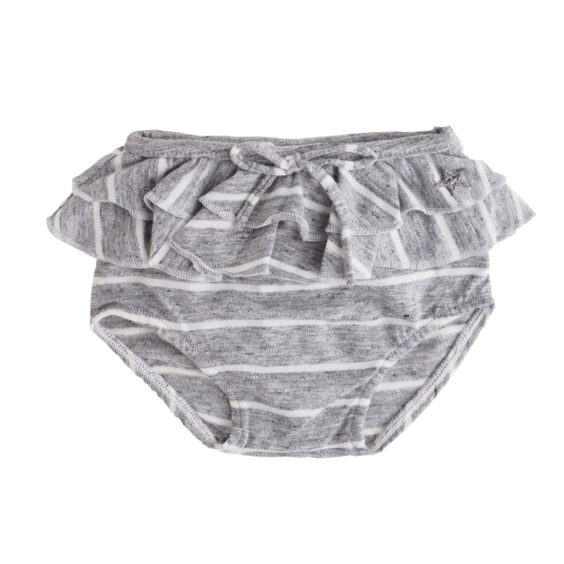 Tocoto Vintage bloomers Tocoto Vintage Grey Stripe Ruffle Bloomers