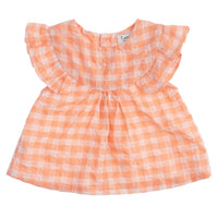Tocoto Vintage blouses Tocoto Vintage Pink Checked Baby Blouse