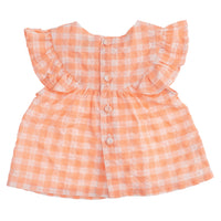Tocoto Vintage blouses Tocoto Vintage Pink Checked Baby Blouse