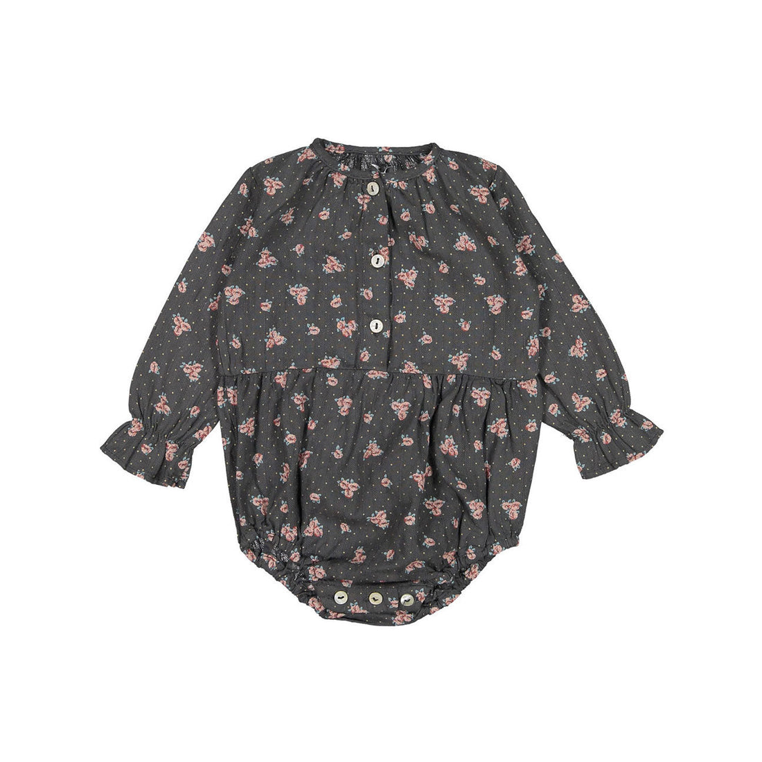 Tocoto Vintage bodysuits Tocoto Vintage Dark Brown Flower Body