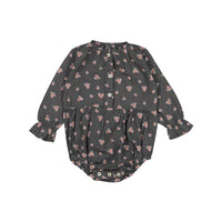 Tocoto Vintage bodysuits Tocoto Vintage Dark Brown Flower Body