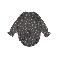 Tocoto Vintage bodysuits Tocoto Vintage Dark Brown Flower Body