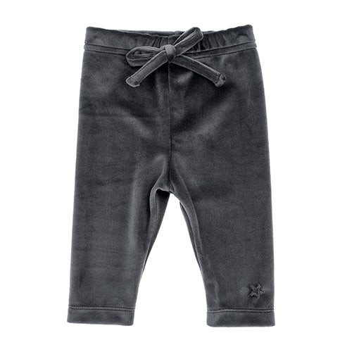 Tocoto Vintage bottoms Tocoto Vintage Dark Grey Velvet Baby Leggings