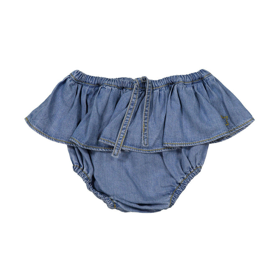 Tocoto Vintage bottoms Tocoto Vintage Denim Ruffle Bloomers