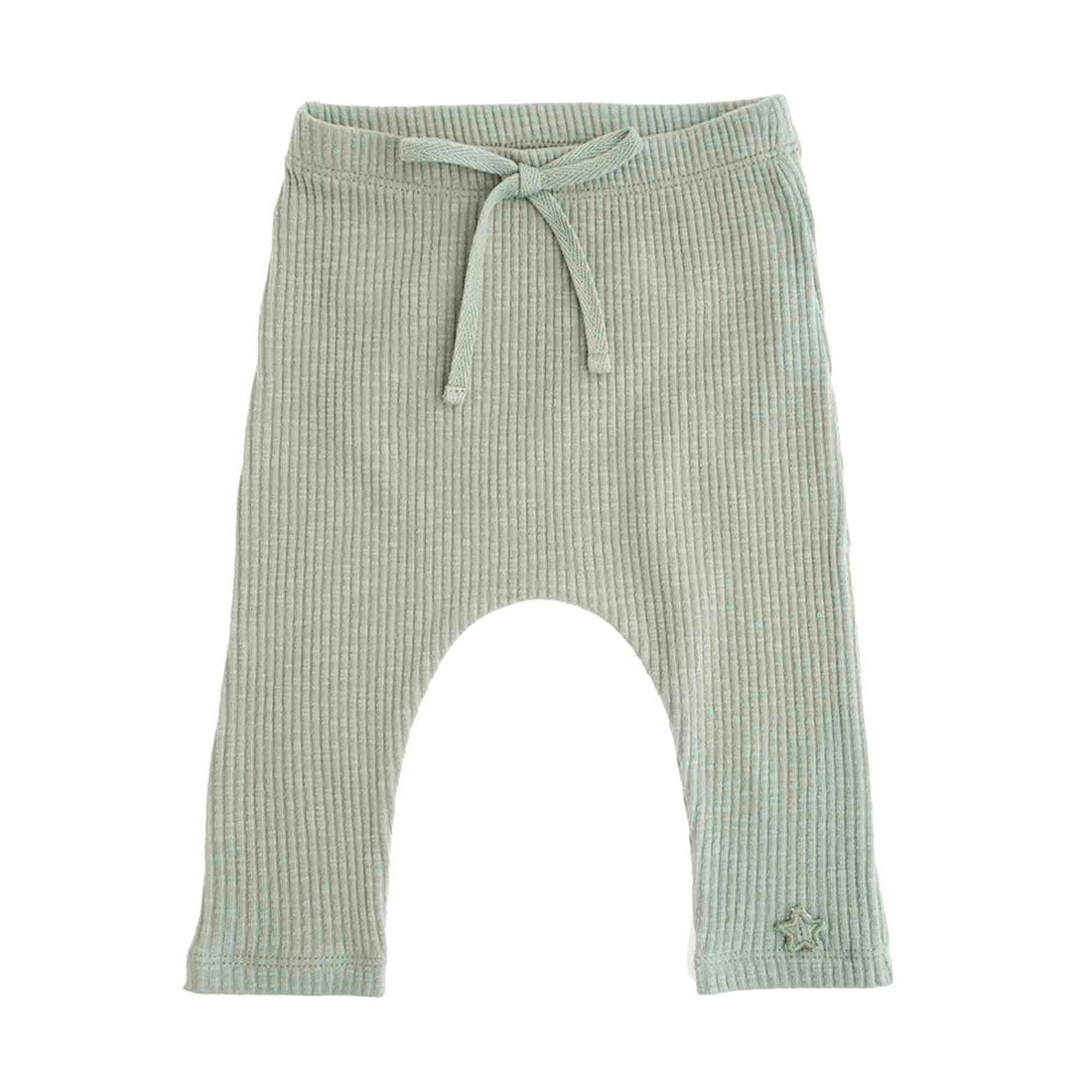 Tocoto Vintage bottoms Tocoto Vintage Green Baby Ribbed Leggings Organic Cotton
