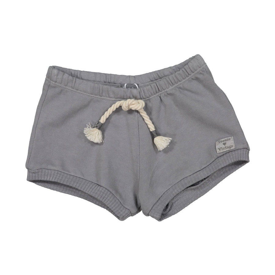 Tocoto Vintage bottoms Tocoto Vintage Grey Fleece Baby Shorts