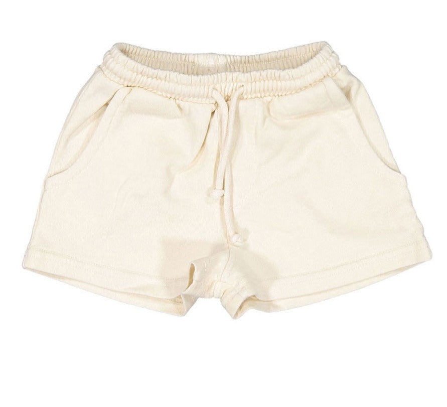 Tocoto Vintage bottoms Tocoto Vintage Off White Baby Kid Boy Fleece Shorts