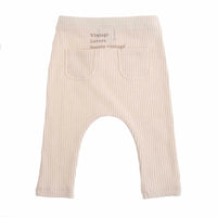 Tocoto Vintage bottoms Tocoto Vintage Off-White Baby Ribbed Leggings Organic Cotton
