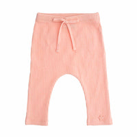 Tocoto Vintage bottoms Tocoto Vintage Pink Baby Ribbed Leggings Organic Cotton