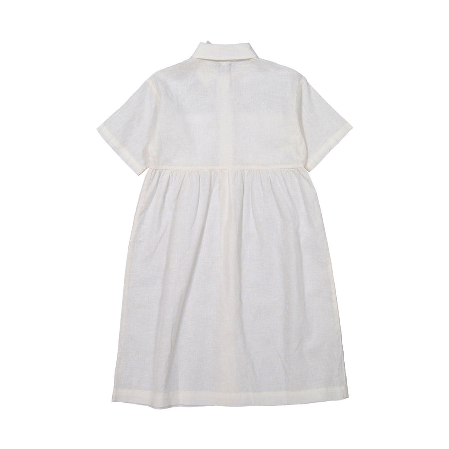 Tocoto Vintage dresses Tocoto Vintage Cream Midi Shirt Dress