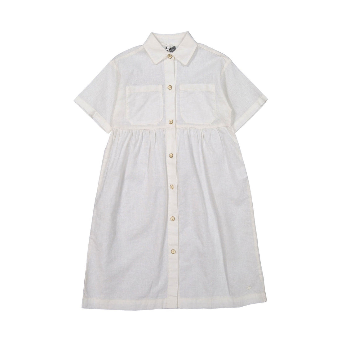 Tocoto Vintage dresses Tocoto Vintage Cream Midi Shirt Dress