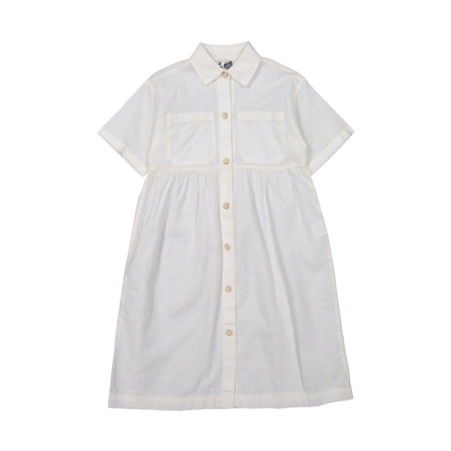 Tocoto Vintage dresses Tocoto Vintage Cream Midi Shirt Dress