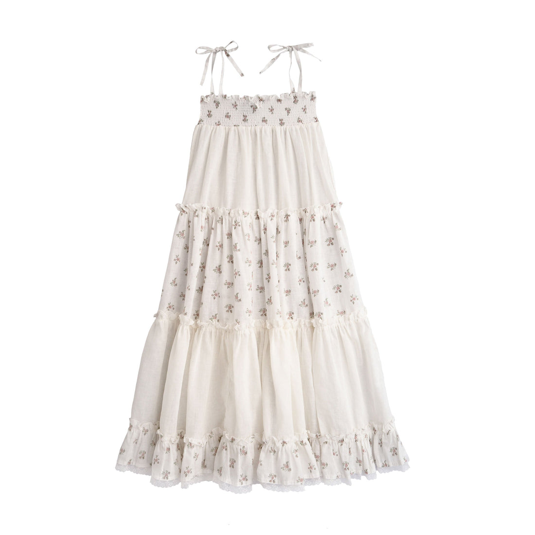 Tocoto Vintage dresses Tocoto Vintage White Floral Maxi Dress