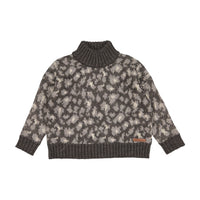 Tocoto Vintage knitwear Tocoto Vintage Dark Brown Animal Print Sweater