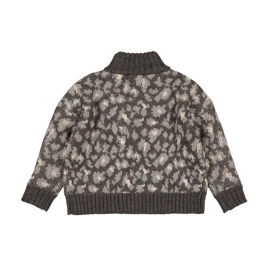 Tocoto Vintage knitwear Tocoto Vintage Dark Brown Animal Print Sweater