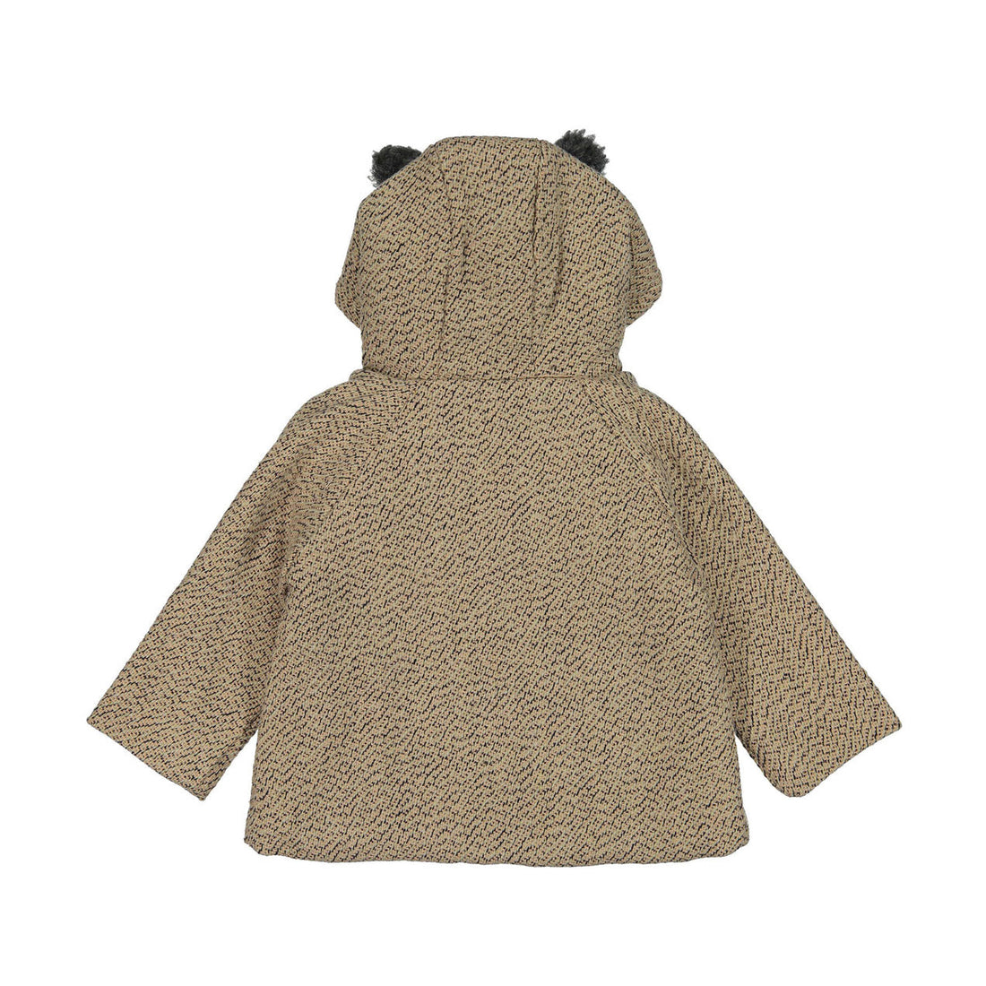 Tocoto Vintage Outerwear Tocoto Pink Herringbone Padded Baby Jacket