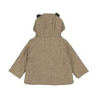 Tocoto Vintage Outerwear Tocoto Pink Herringbone Padded Baby Jacket
