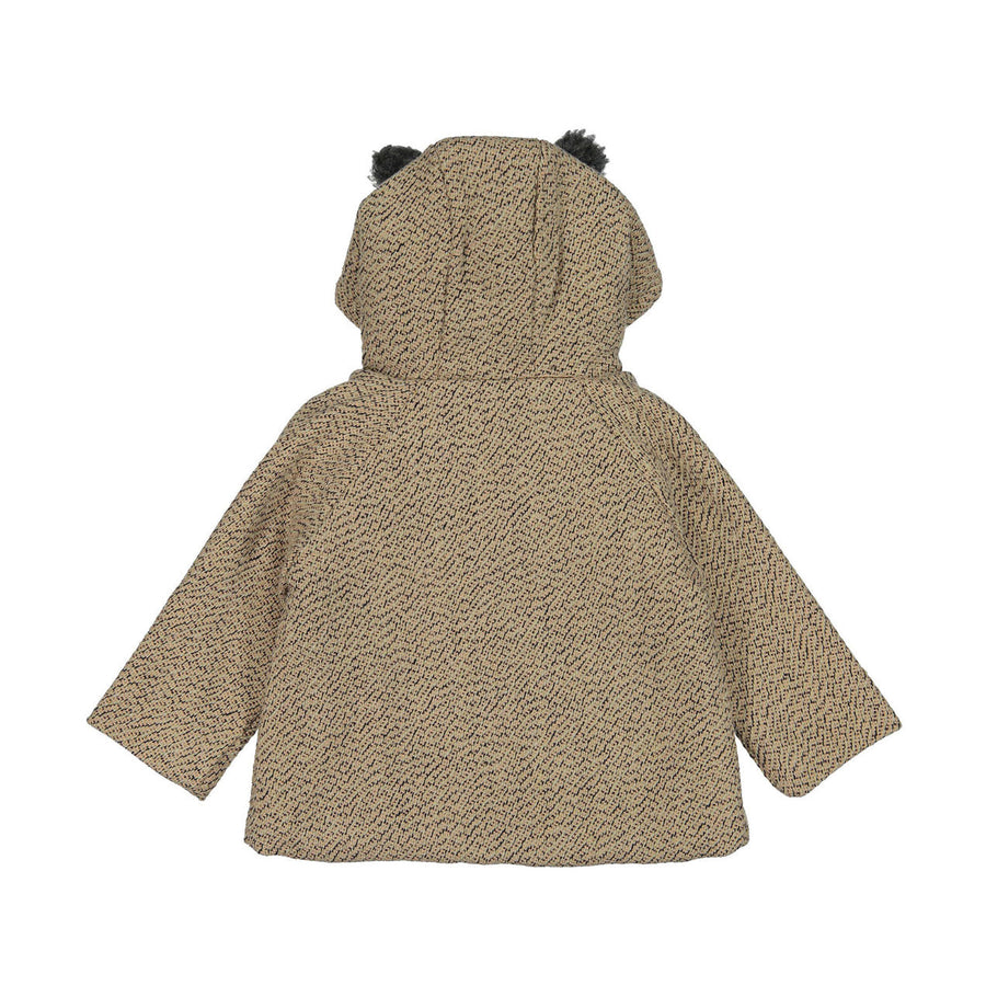 Tocoto Vintage Outerwear Tocoto Pink Herringbone Padded Baby Jacket