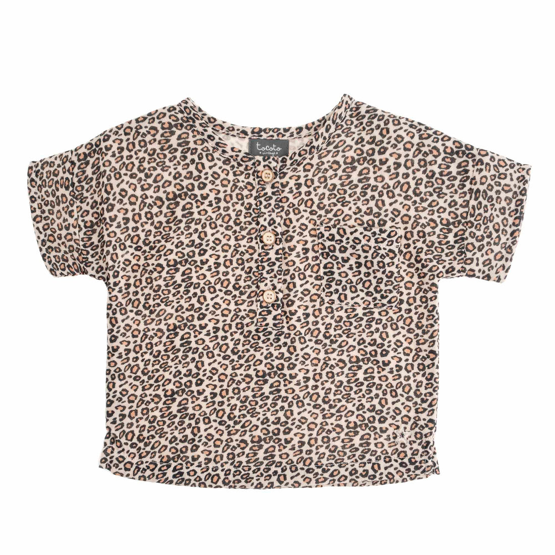 Tocoto Vintage shirts Tocoto Vintage Brown Baby Animal Print Shirt