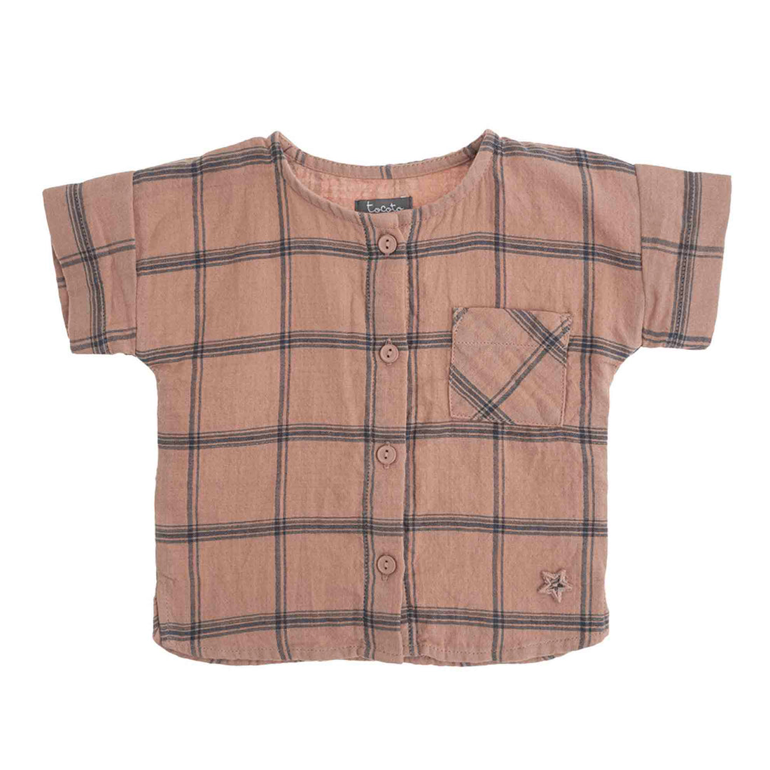Tocoto Vintage shirts Tocoto Vintage Brown Baby Checked Shirt