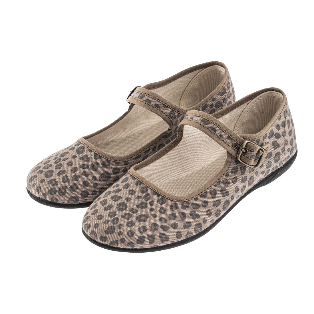Tocoto Vintage shoes Tocoto Vintage Brown Animal Print Mary-Janes