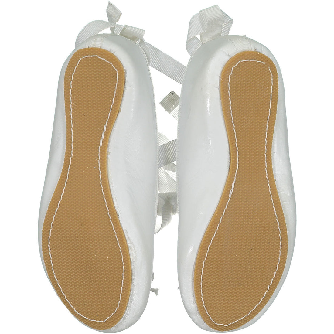 Tocoto Vintage shoes Tocoto Vintage White Star Lace-up Ballet Flats