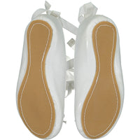 Tocoto Vintage shoes Tocoto Vintage White Star Lace-up Ballet Flats