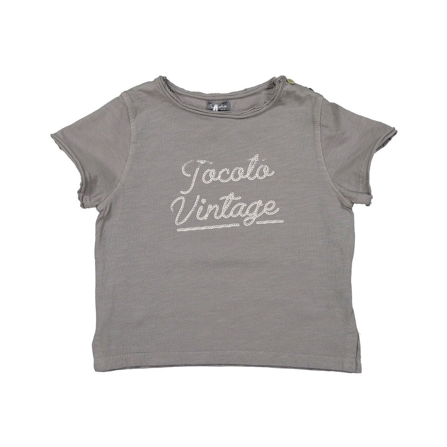 Tocoto Vintage tees 18m Tocoto Vintage Grey Logo T-shirt