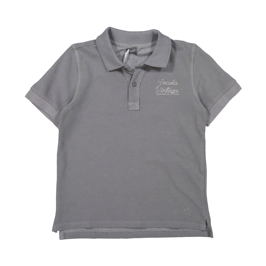 Tocoto Vintage tees Tocoto Vintage Grey Logo Polo