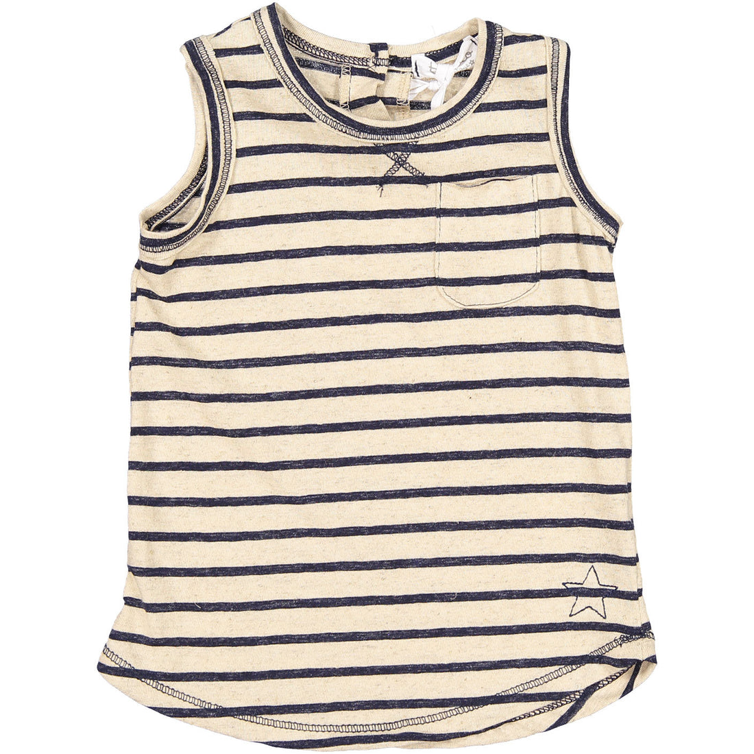 Tocoto Vintage tops and tees Tocoto Vintage Blue Stripe Tanktop