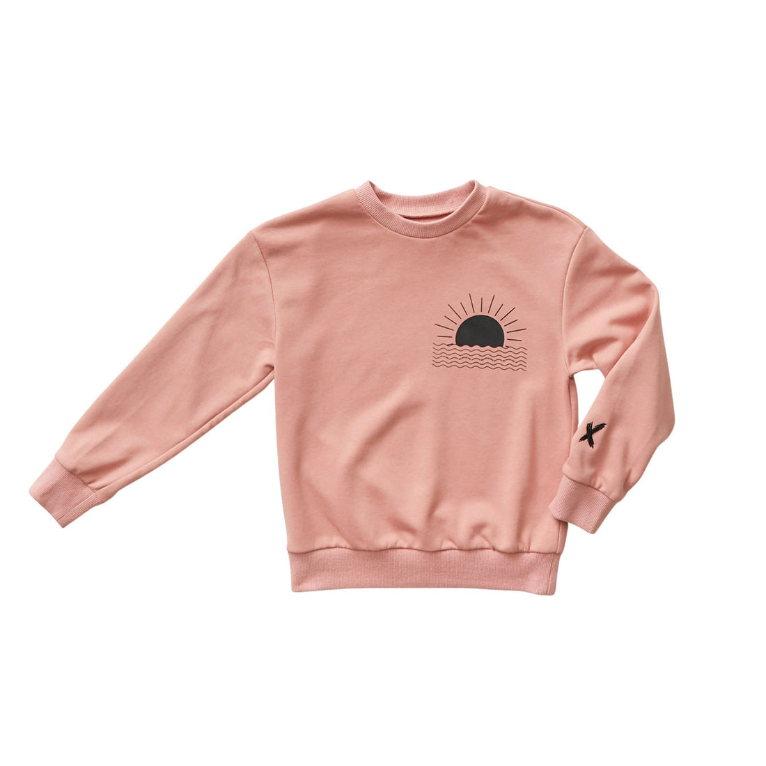 Hey kid Salmon Sun Logo Sweatshirt