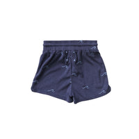 Hey kid Blue Embroidered Waves Terry Shorts