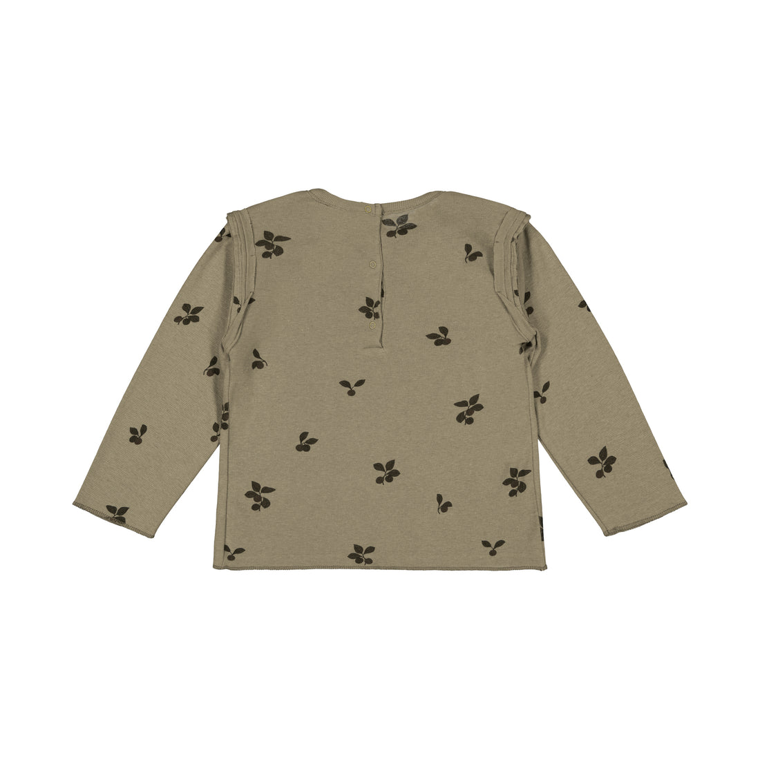Studio Boheme Khaki Plums Print Lala T-Shirt